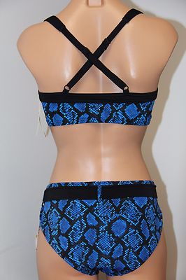 NWT Michael Kors Swimsuit Bikini 2 pc set Sz S Hipster Belt