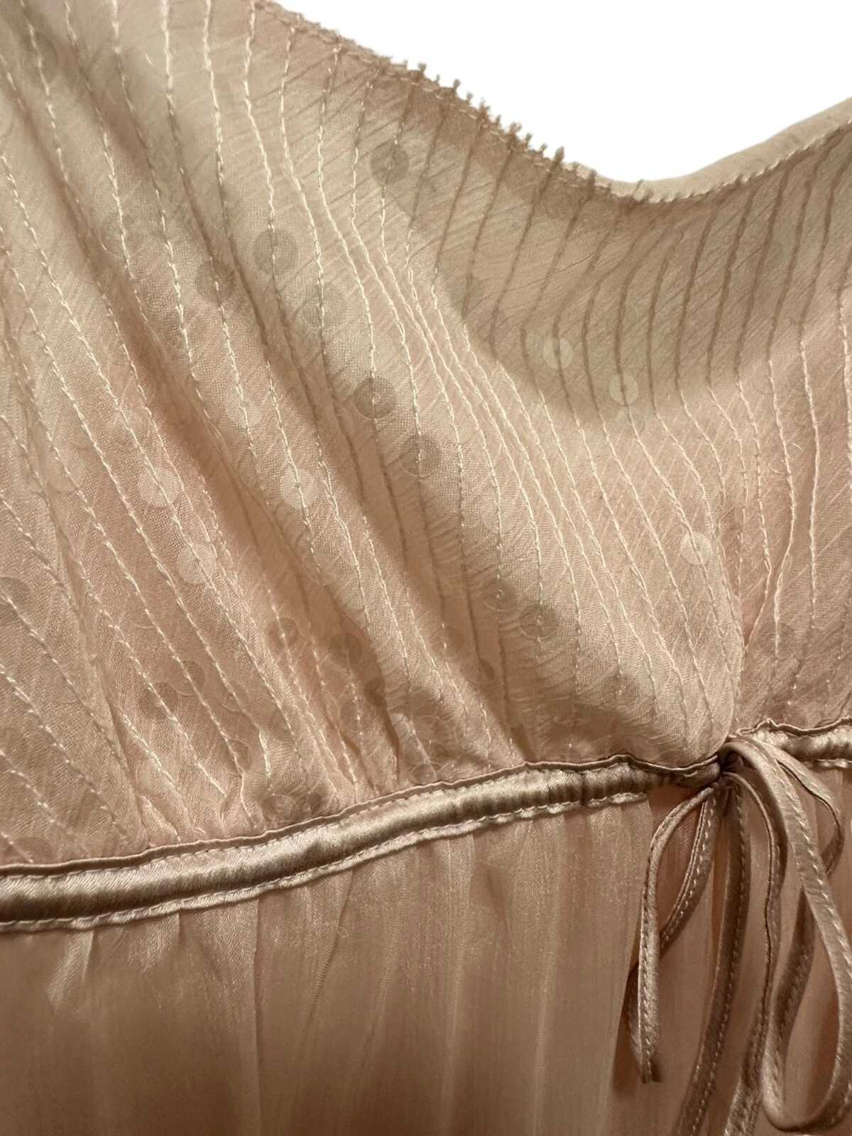 UNDERCOVER Camicia da notte lunga rosa chiaro vintage etichetta oro Victoria Secret con paillettes taglia