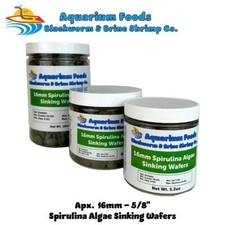 16mm-5/8" MED/LG Spirulina, Algae  Veggie Sinking Wafers, All Tropicals. JAR