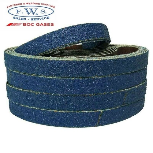 Abracs File Sanding Belts Blue Zirconium 40, 60, 80grit, 6, 10, 12, 13