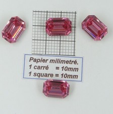 4610 18x13 R * 6 pierres cristal Swarovski fond conique 4610 18x13mm ROSE