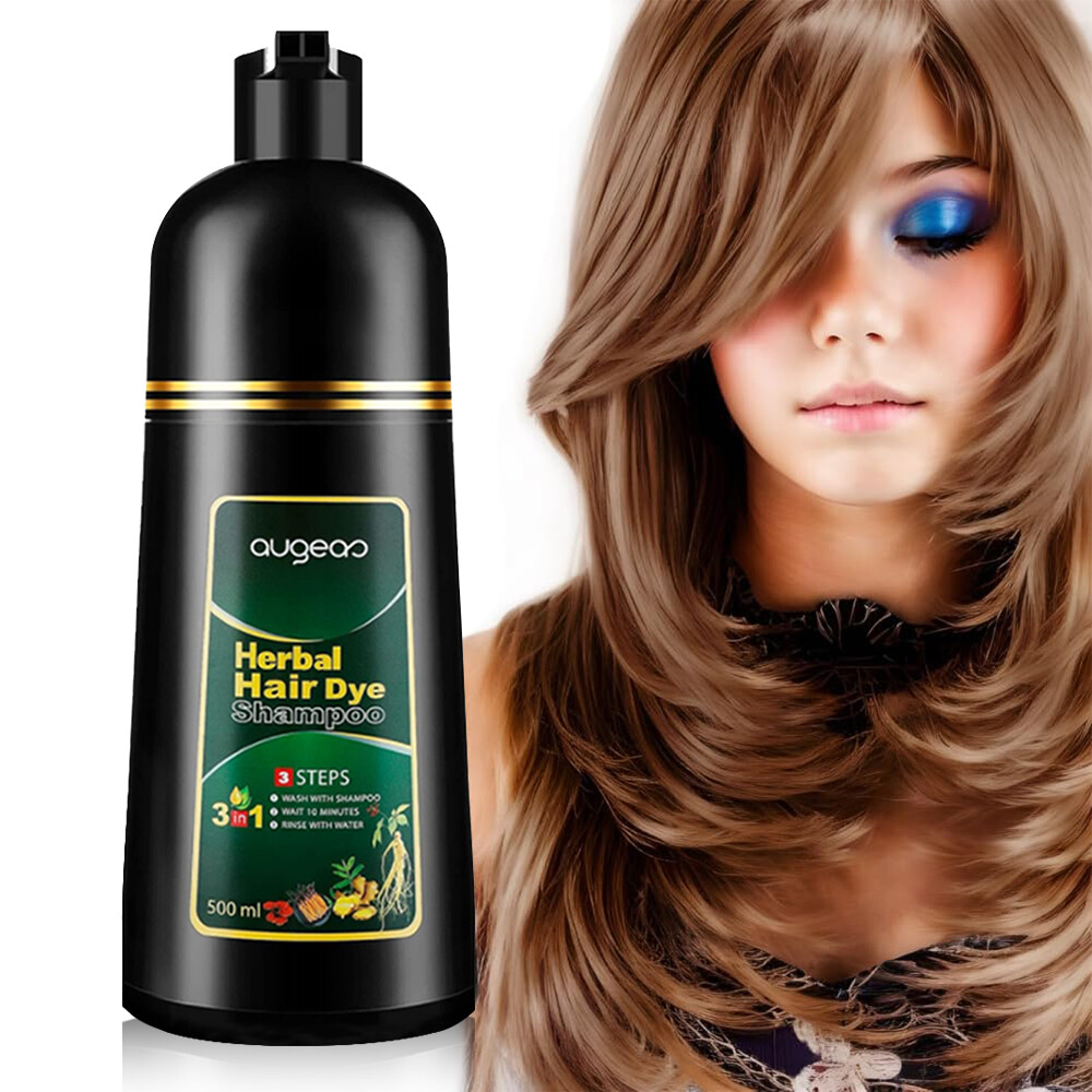 Hair Dye Color Shampoo Instant Fast Permanent Natural Unisex 3 Diff Colors 500ml-image