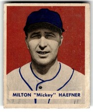 1949 Bowman Milton "Mickey" Haefner 144 Washington Senators