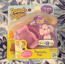 Hasbro Pound Puppies Time To Go Pup Pink Poodle Dog Bow Sitting Carrier New 2012