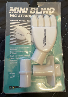 IDEAWORKS MINI BLIND VAC ATTACHMENT VACUUM DUST NEW~FITS ALMOST ALL BRANDS