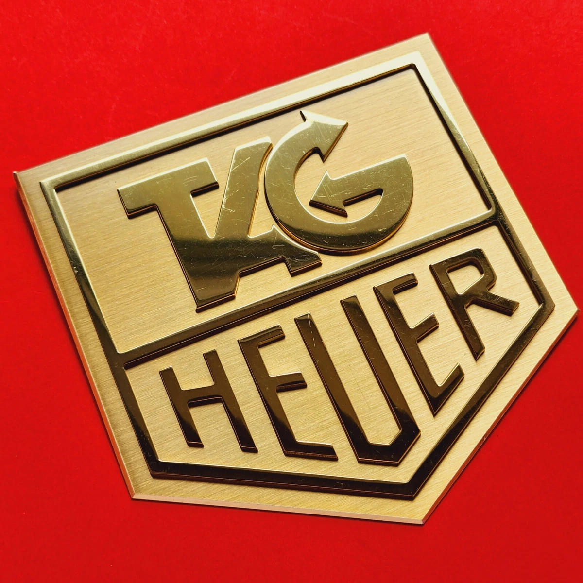 Tag Heuer Watch Sign Vintage Dealer Window Desk Display 121mm Wide Swiss Rare