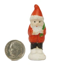 1930's CRACKER JACK PRIZE CERAMIC SANTA CLAUS JAPAN BISQUE CHRISTMAS MINIATURE