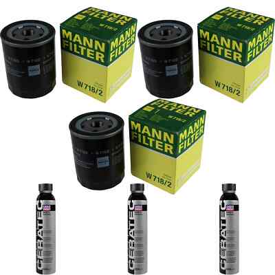 3x MANN-FILTER Ölfilter W 718/2 + 3x LIQUI MOLY Cera Tec 3721