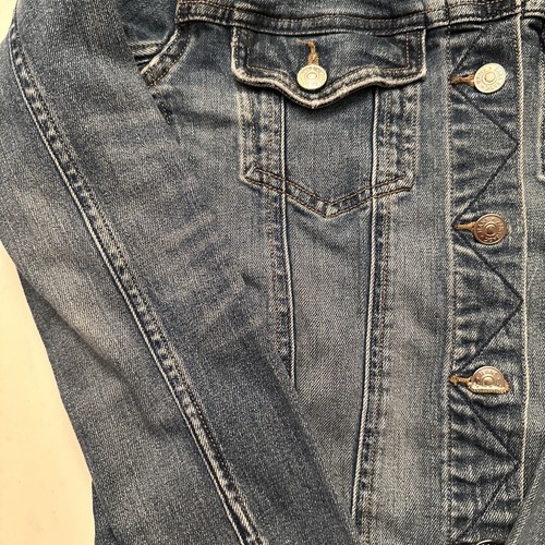 Zara Basic Jean Jacket Size Small 1975 Fitted Xs Ladies Gift Denim Blue - Picture 6 of 16