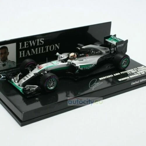 Modellini statici di auto da corsa MINICHAMPS Lewis Hamilton Scala 1:43