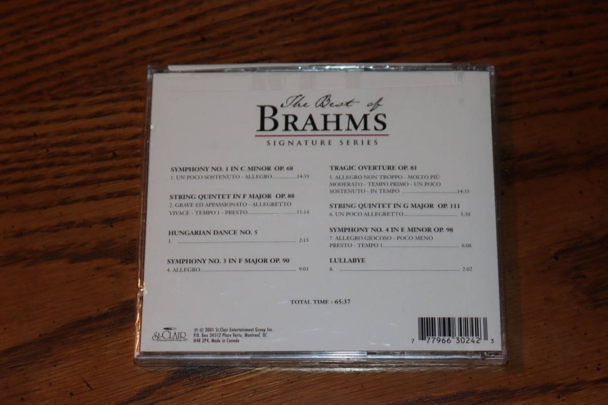 Brahms Edition V.1［CD］ The Best of Brahms, Vol. 1 (CD, Jan-2002, St. Clair SEALED