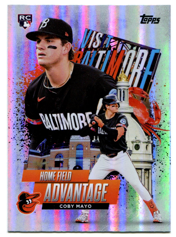 2025 Topps Series 1 Coby Mayo Home Field Advantage Rookie SSP Baltimore  Orioles