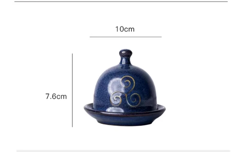 4XPorcelain Mini Butter Dish With Lid Storage Container Fine Dinning handmade - Image 4 of 4