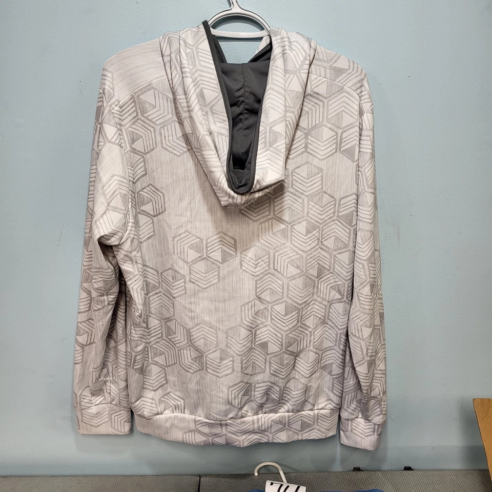 Philadelphia Phillies Antigua Zip Up Jacket L mens White with Gray Zig Zag Patte - Image 2 of 4