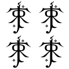 Lord of the Rings JRR Tolkien Decal Vinyl Car Window Laptop Sticker - ANY SIZE