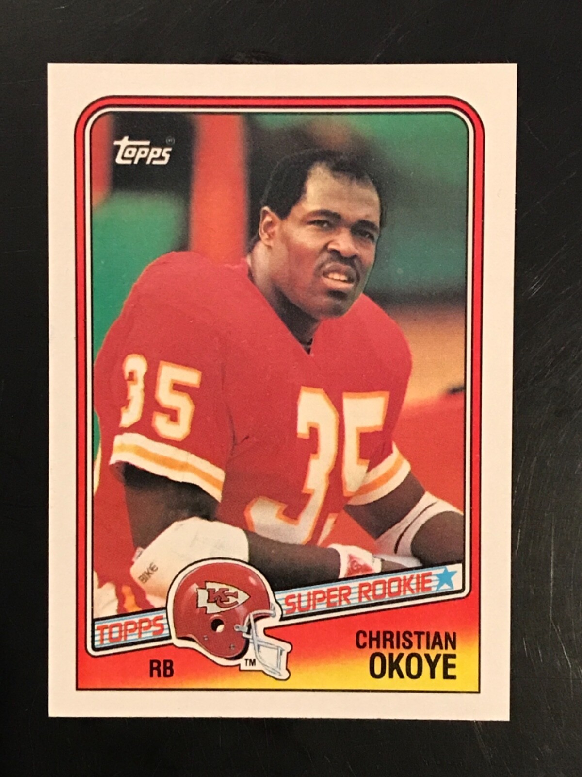 1988 Topps Christian Okoye RC #363 Kansas City Chiefs NMMT