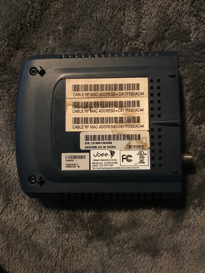 Ambit Ubee U10C018.80 DOCSIS 2.0 Cable MODEM - Image 3 of 4