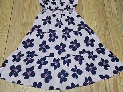 Kate Spade New York Mainline Grand Floral Smocked Waist Sleeveless Midi  dress | eBay