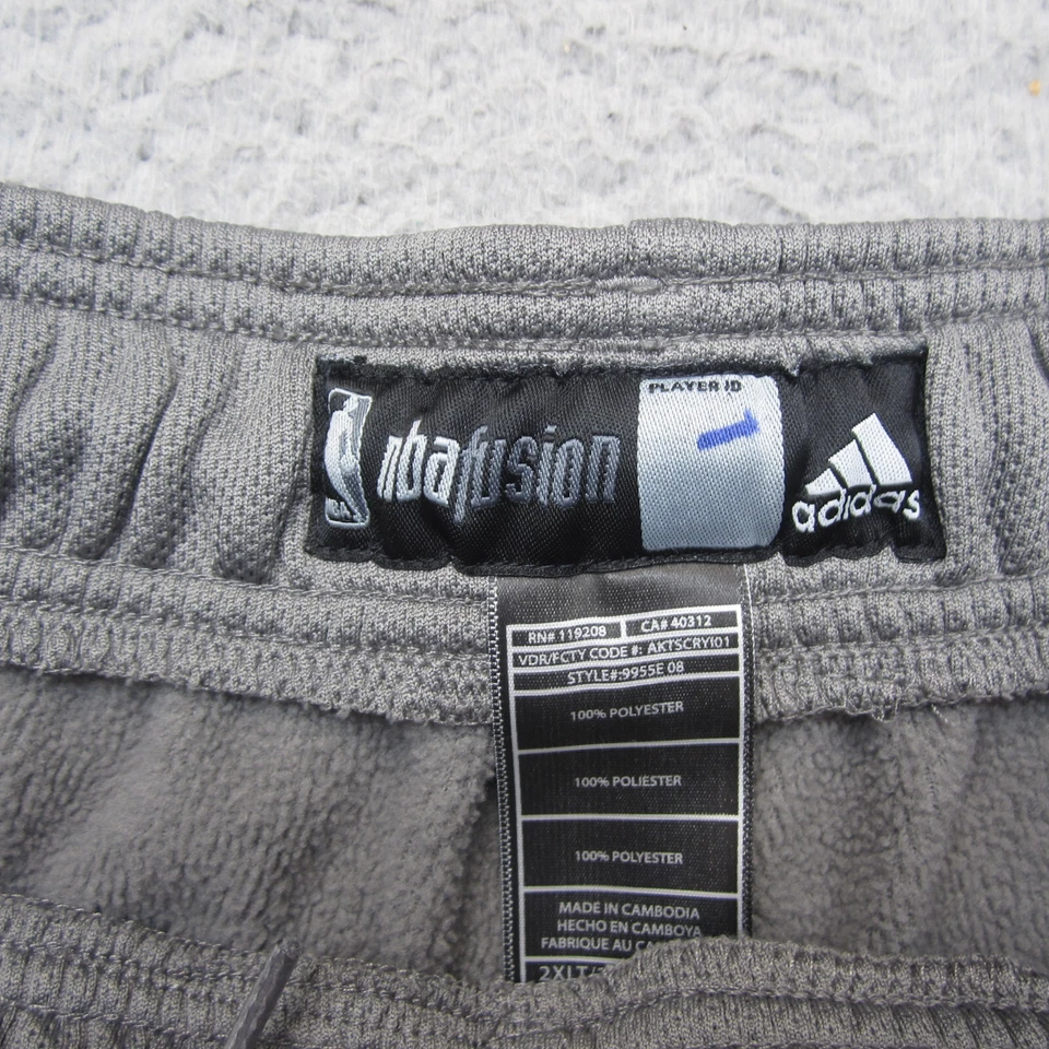 Pantalones Charlotte Hornets Para Hombres 2XLT Gris Emitidos por Jugador Práctica de Calentamiento Adidasd Foto 2 de 4