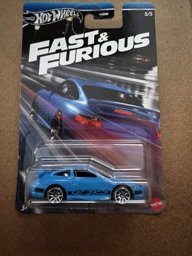 HOT WHEELS FAST & FURIOUS 5/5 PORSCHE 911 GT3 RS blau KOMBIPOST