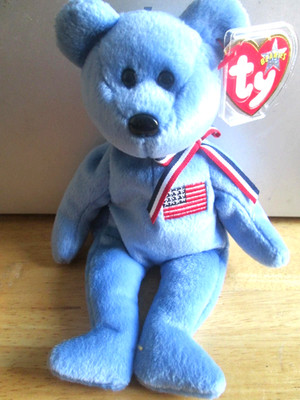 TY BEANIE BABY++AMERICA++Teddy++2001++22 cm++TOP-Zust.++American Red Cross++