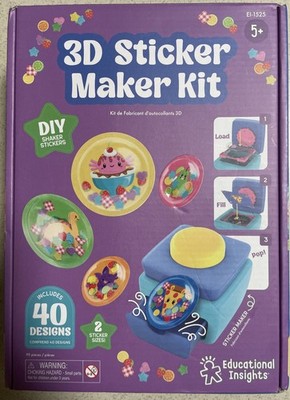 3D Sticker Maker Kit Craft Kit for Kids Mess Free Activity 5+ Shaker Stickers