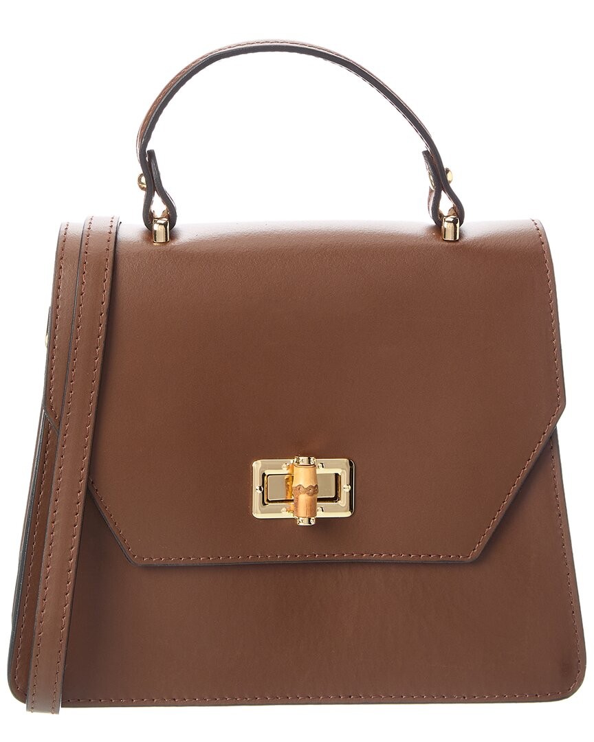 Persaman New York Sadie16 Leather Satchel Womens Brown 20490₽