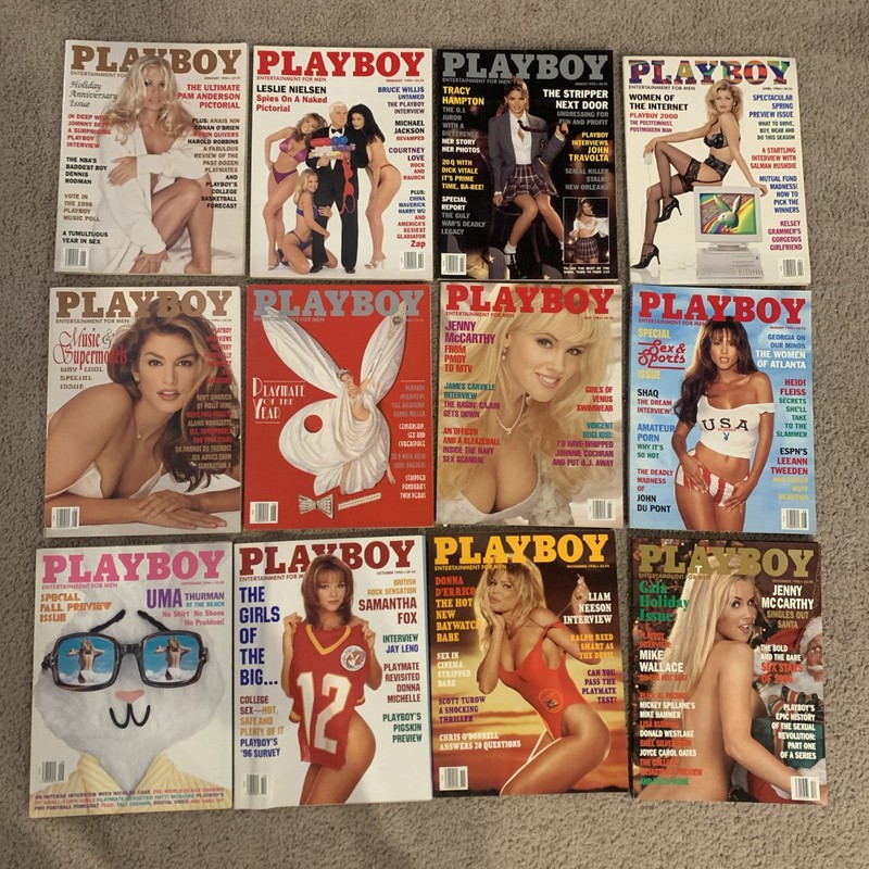 1996 Playboy Magazines Full Year - 12 Issues - Centerfolds - Pam Anderson