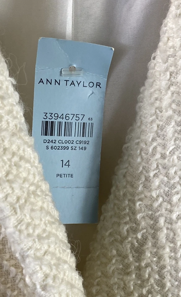 Ann Taylor Ivory Outerwear - Size 14 - Image 4 of 4