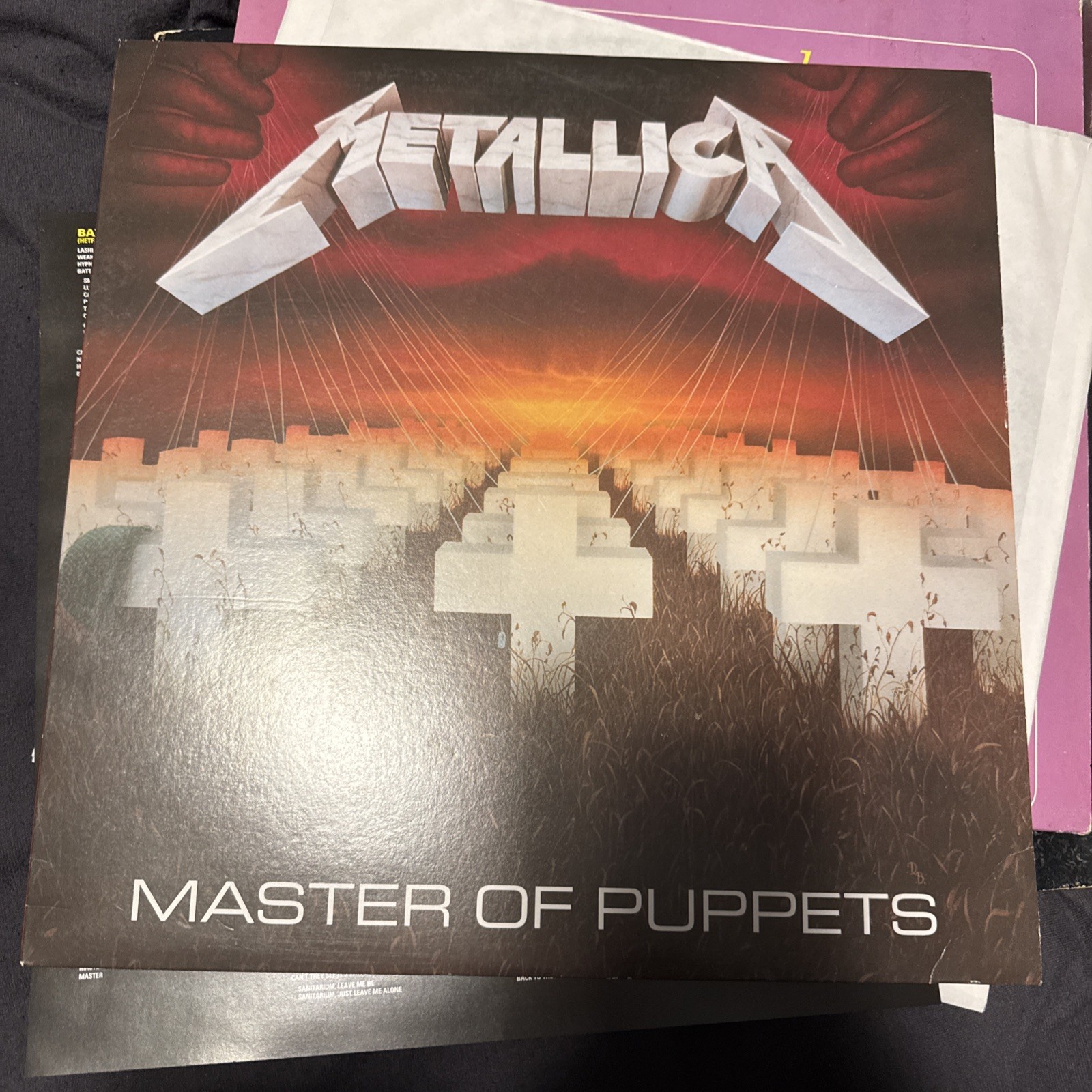 Metallica Master Of Puppets Vinyl Record Album 1986