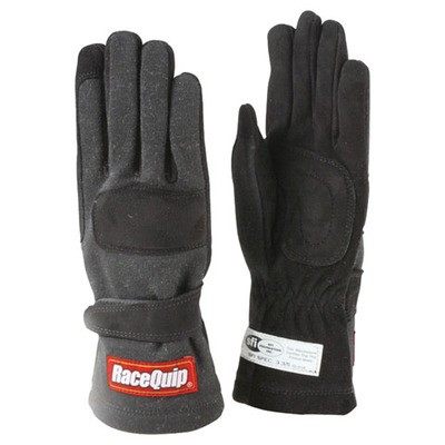 RACEQUIP Gloves Double Layer XX-Large Black SFI- 355007RQP