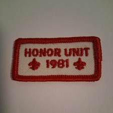 Vintage Honor Unit 1981 Patch BSA Boy Scouts Position Patch