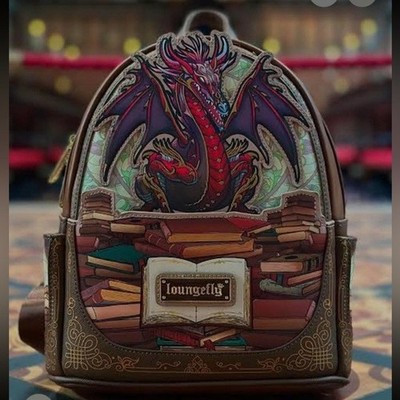 Loungefly Dragon Stained Glass Loungefly Mini Backpack Books-A-Million Exclusive