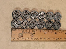 6 PAIR 12 PRESS-ON ALUM 14 SPOKE WHEELS SLOT CAR DIECAST MODEL MAYBE BuzCo 7