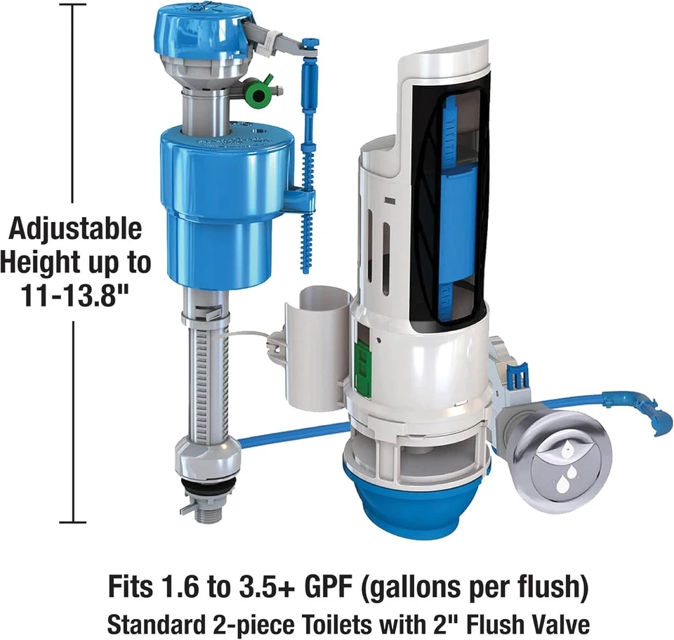 Danco HYR460 HydroRight Water-Saving Toilet Tank Repair Kit with Dual Flush Valv - Image 2 of 4