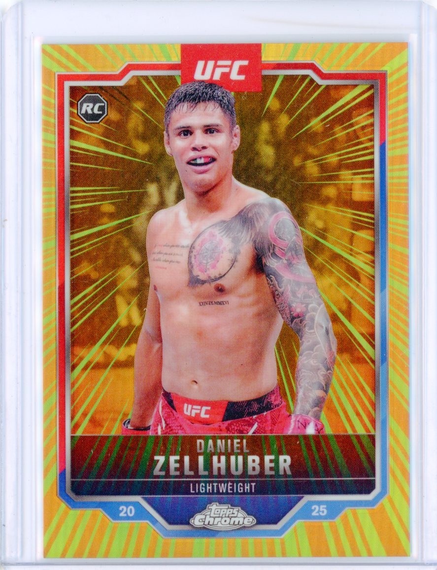 2025 Topps Chrome UFC DANIEL ZELLHUBER RC Radiating Rookie