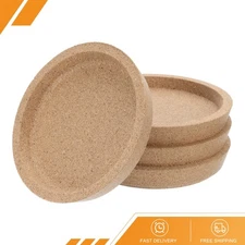 10 Set Cork Coaster with Lip for Drinks Absorbent Heat Resistant Drink Coaster