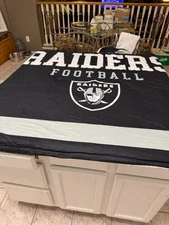 NWT FOCO Las Vegas Raiders NFL Team Property Of Sherpa Fleece Blanket-Blemishes