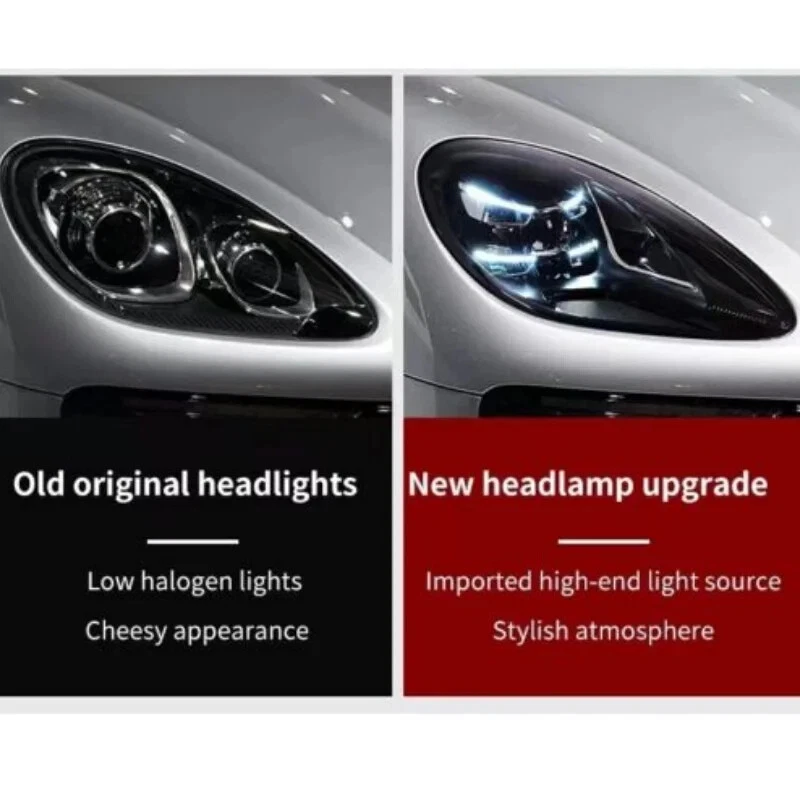 Автомобильные фары Porsche Macan 2014–2022 модернизированные до 2023 матричных светодиодов (комплект) — - Изображение 4 из 4