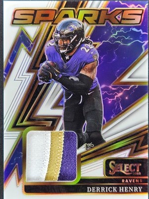 2025 Panini Select - Derrick Henry #SPK-DHY Sparks White Prizm /99 Ravens MEM🔥