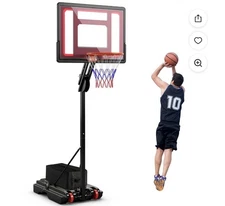 Infans Portable Basketball Hoop System 5-10ft Adjustable W/ Weight Bag Wheels