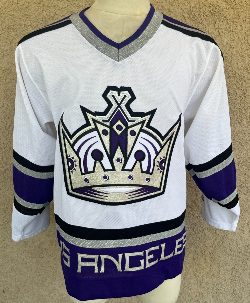Los Angeles LA Kings Vintage CCM NHL White/Purple Hockey Jersey