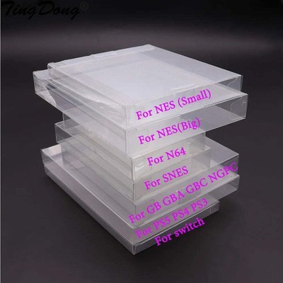 20pcs Transparent Game Box Protector Case CIB Games Clear Plastic PET For N64 GB
