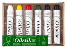 121302 Shiva Oil Paintstik, Basic Colors, Set of 6