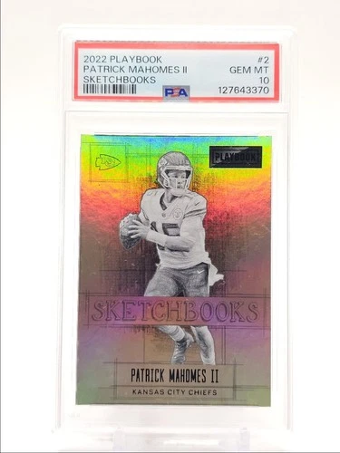 PATRICK MAHOMES II 2022 PLAYBOOK SKETCHBOOKS CHIEFS #2 GEM MT PSA 10 Q4244