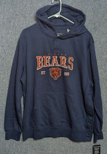 Chicago Bears G-III Sports Adaptive Graphic Fleece Hoodie L Magnetic Closure 