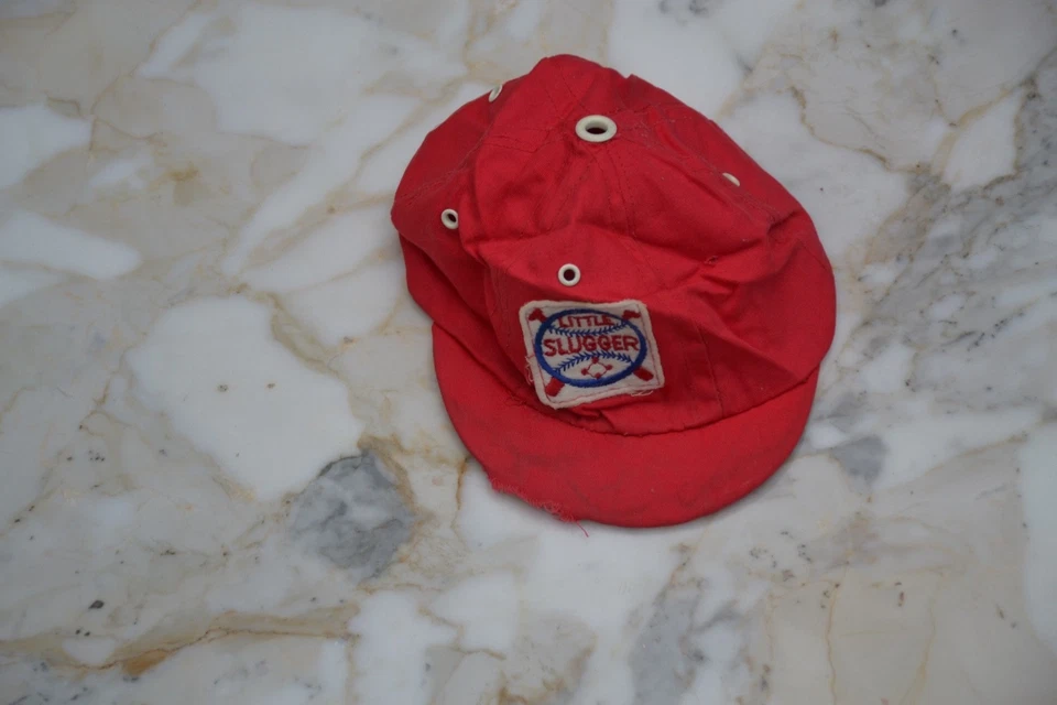 Gorra de béisbol vintage Little Slugger de algodón roja para niños pequeños años 60 parche sombrero Foto 4 de 4