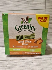 Greenies Dental Dog Treats Sweet Potato Flavor Teenie 5-15 lbs 130 count 10/2025
