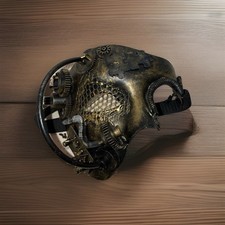 Mens Steampunk Phantom Costume Theater Halloween Masquerade Mask Bronze