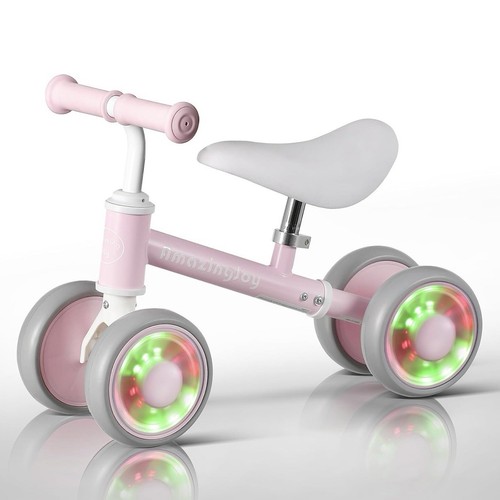 Balance Bike, Colorful Lighting Baby Toys for 1 Year Old, 12-24 Months Toddler
